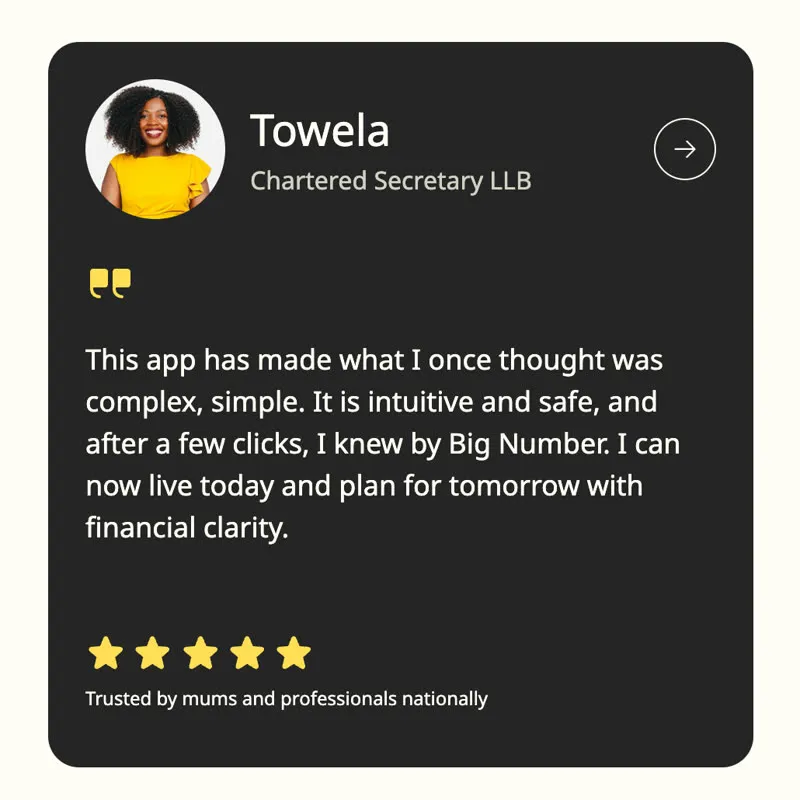 A client testimonial from the Big Number site
